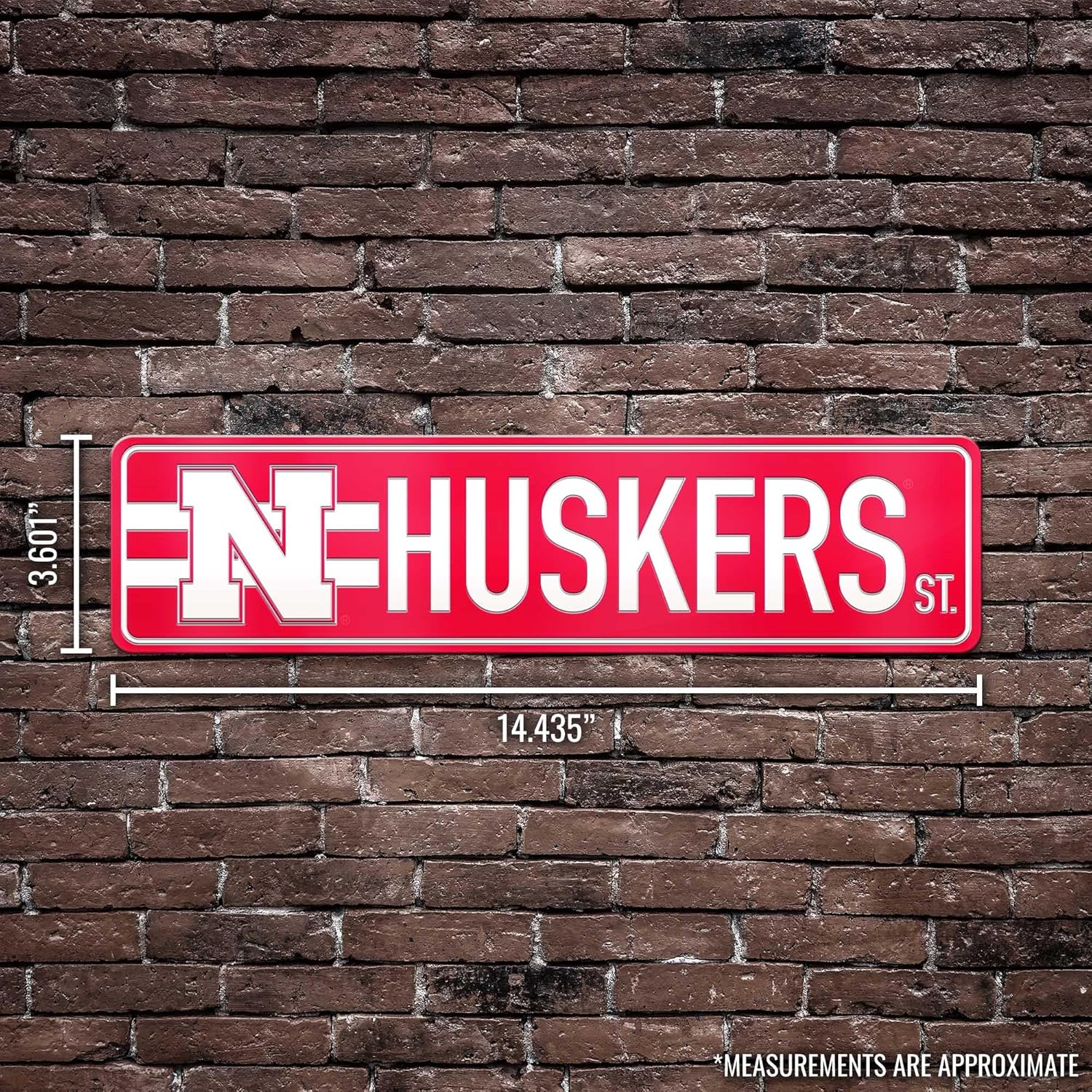 Rico Industries NCAA Standard Laser Cut Acrylic Street Sign 3.5” X 14.25” Home Decor - Bedroom - Office - Man Cave