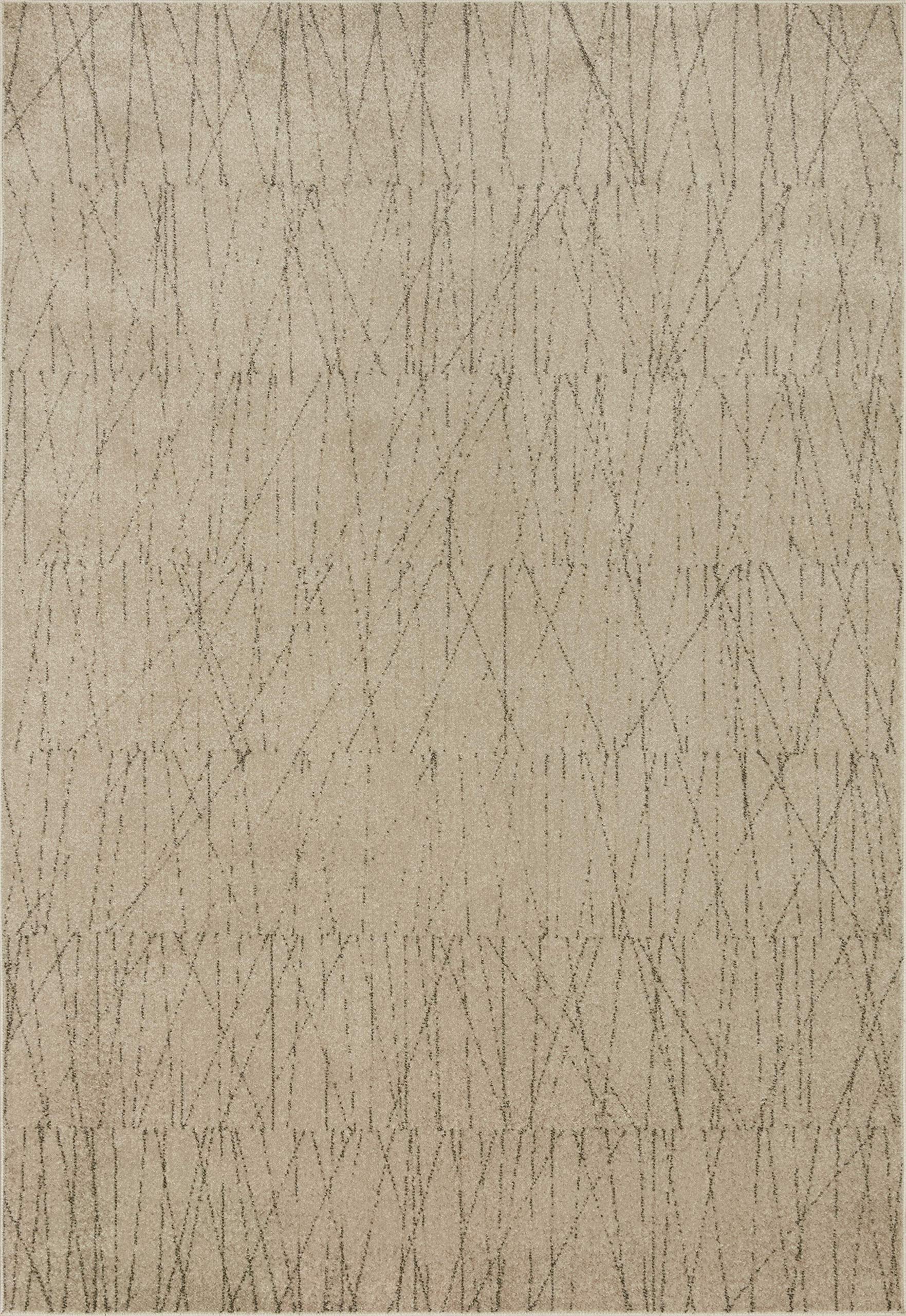 Loloi Bowery Collection BOW-05 Beige/Pepper 6'-7" x 9'-7" Area Rug