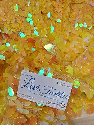 Miniatura 9 de The Mermaid Sequin - Tela ovalada iridiscente de lentejuelas en malla de polietileno, por yarda, tela de lentejuelas, mantel, lino, mantel de