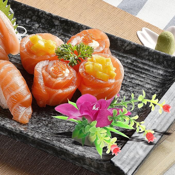 Hemoton Decoración de Flores Artificiales para Platos de Sushi miniatura 9