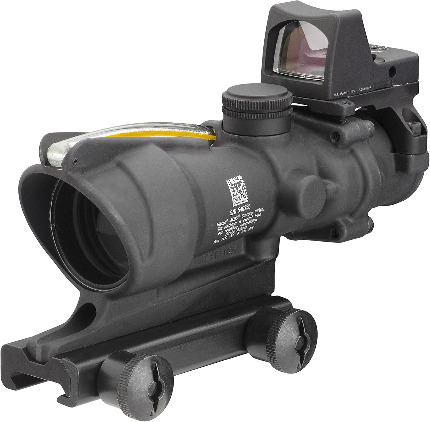 Trijicon 4x32mm ACOG Dual Illumination Amber Crosshair .223 Reticle with 3.25 MOA RMR Optics