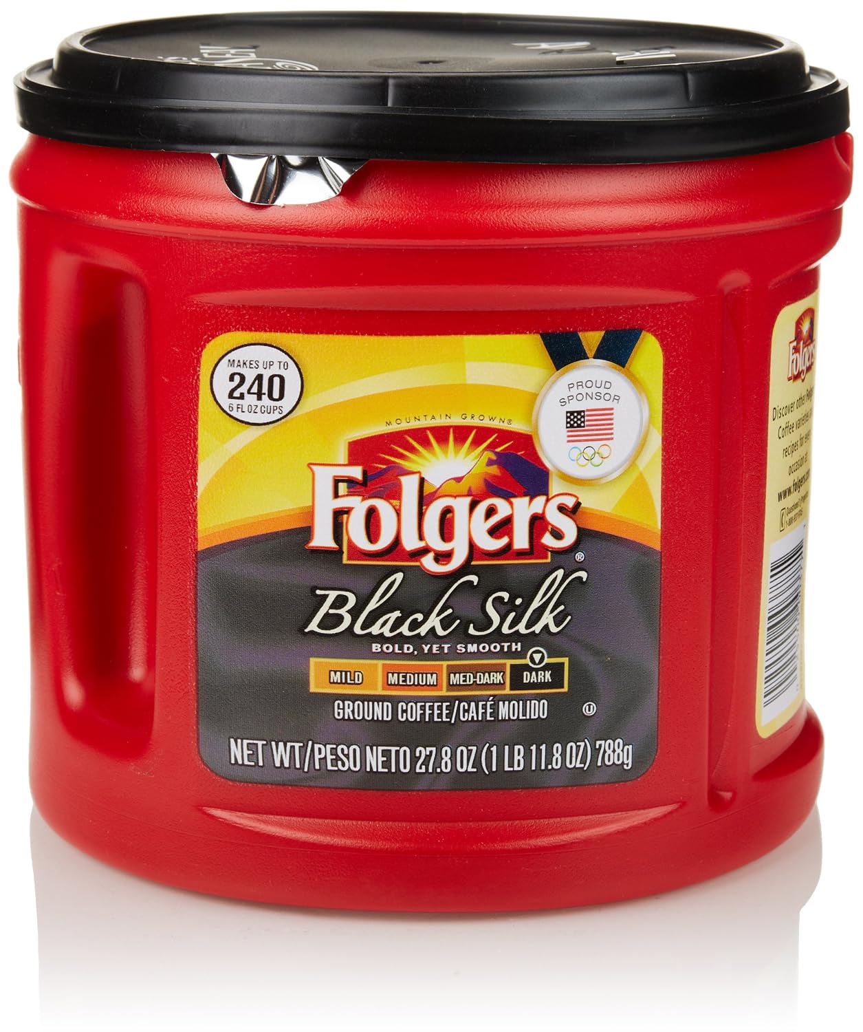 Folgers Black Silk Ground Coffee, 27.8 Ounce