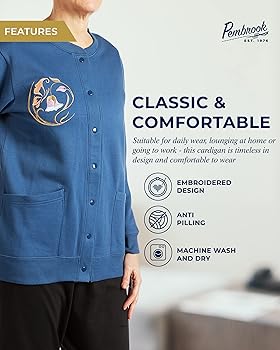 Pembrook Fleece Cardigans for Women with Pockets | Grandma
