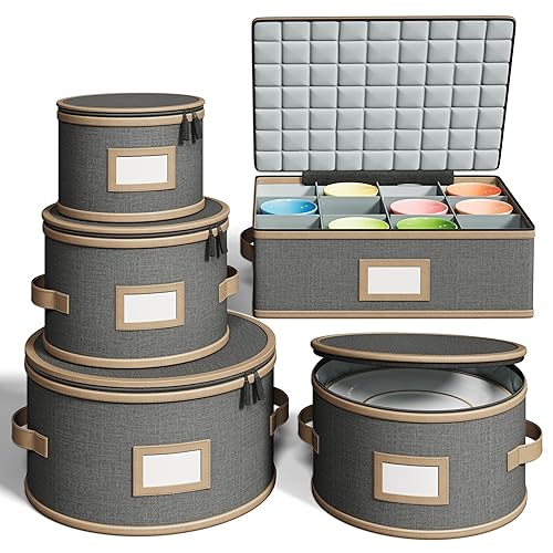 Hard Shell China Storage Containers – 5 Piece Set for