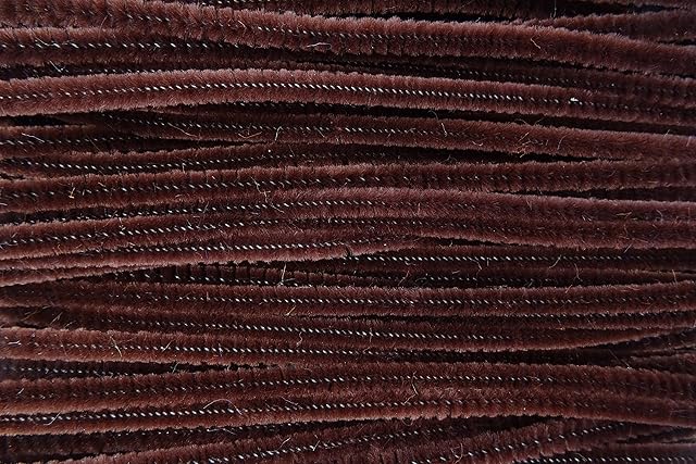 100 x Chenille Stems Long Craft Pipe Cleaners - Size 12" / 30cm - Colour Choice - Colour: Dark Brown