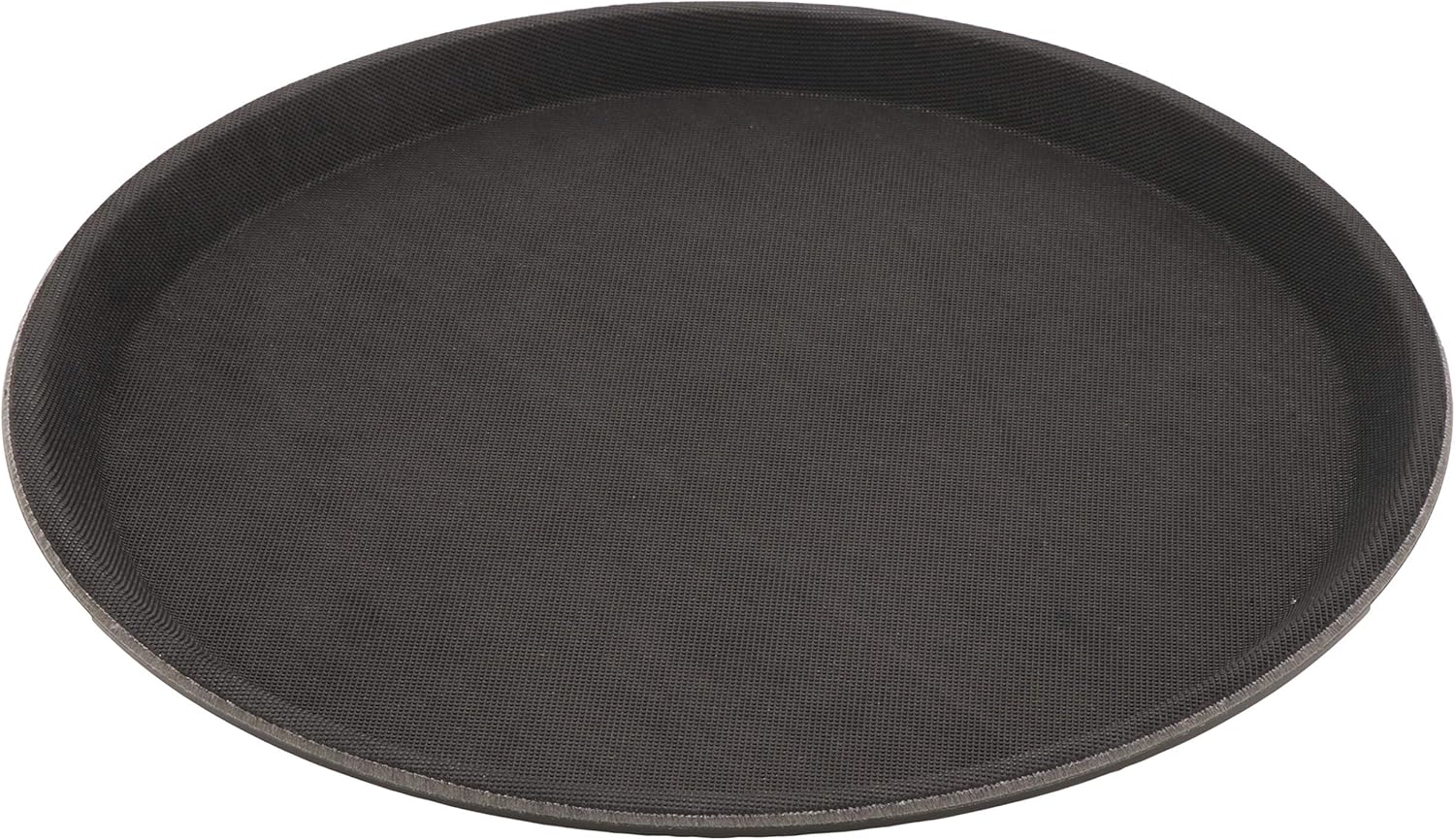 GET RCT-16-NS BPA-Free Non-Slip Round Plastic Serving Tray, 16", Brown (Set of 12)