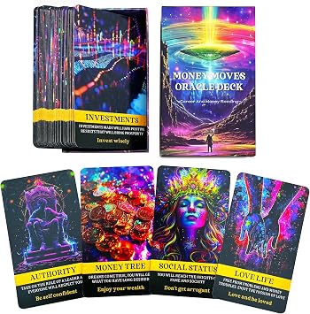 DPEHAKMK Money Oracle Cards, Career Oracle Deck, Life Oracle Cards for Beginners, Help You Move up in Your Life