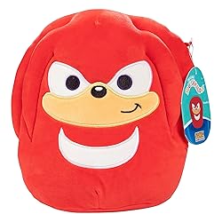 Squishmallows Original 8-Inch Knuckles - Sonic The Hedgehog- Official Jazwares Plush - Collectible Soft & Squishy SEGA Stuffed Animal Toy - Add to Your Squad - Gift for Kids, Girls & Boys