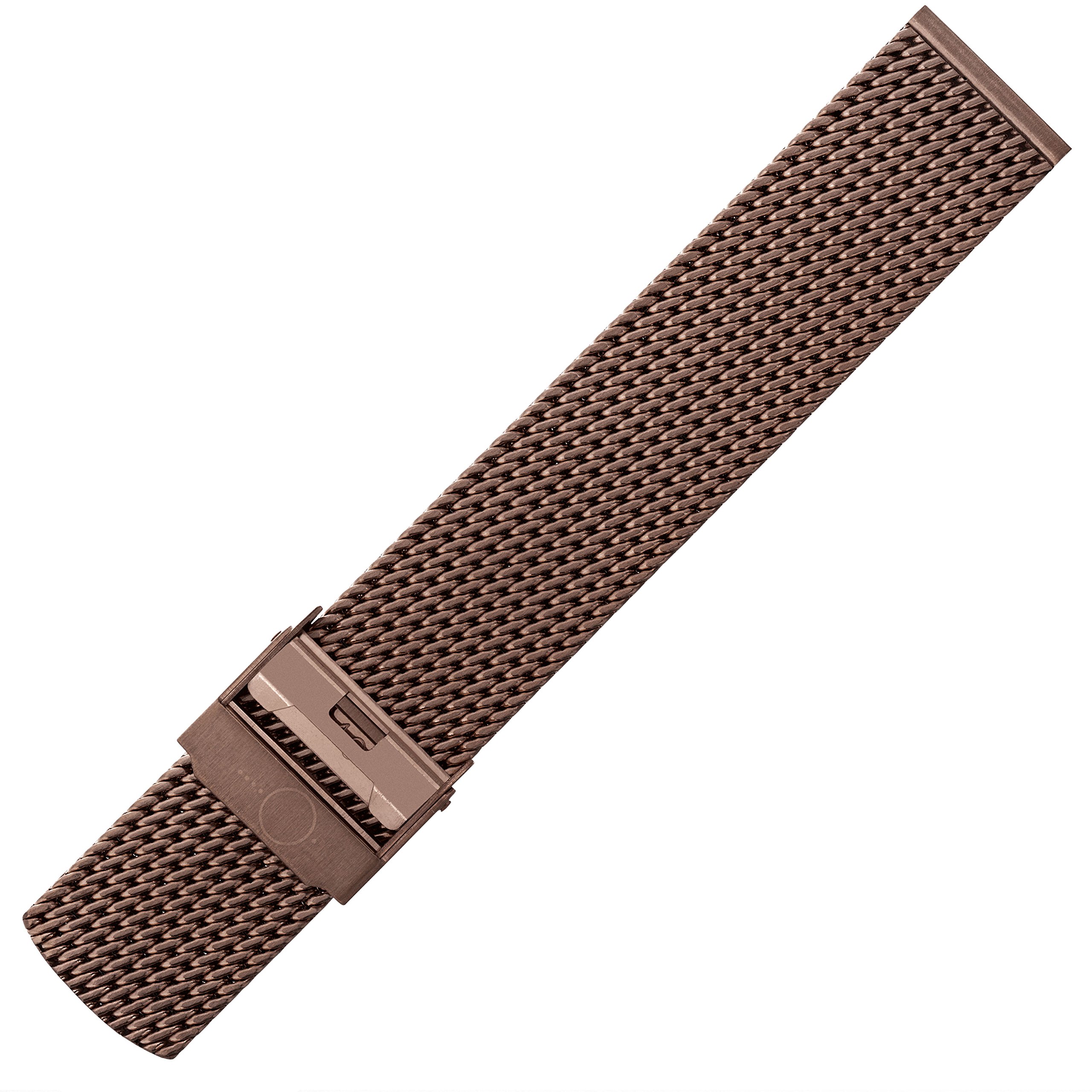 Eichmüller - Bracciale in acciaio inox massiccio BandOh Milanese placcato oro PVD