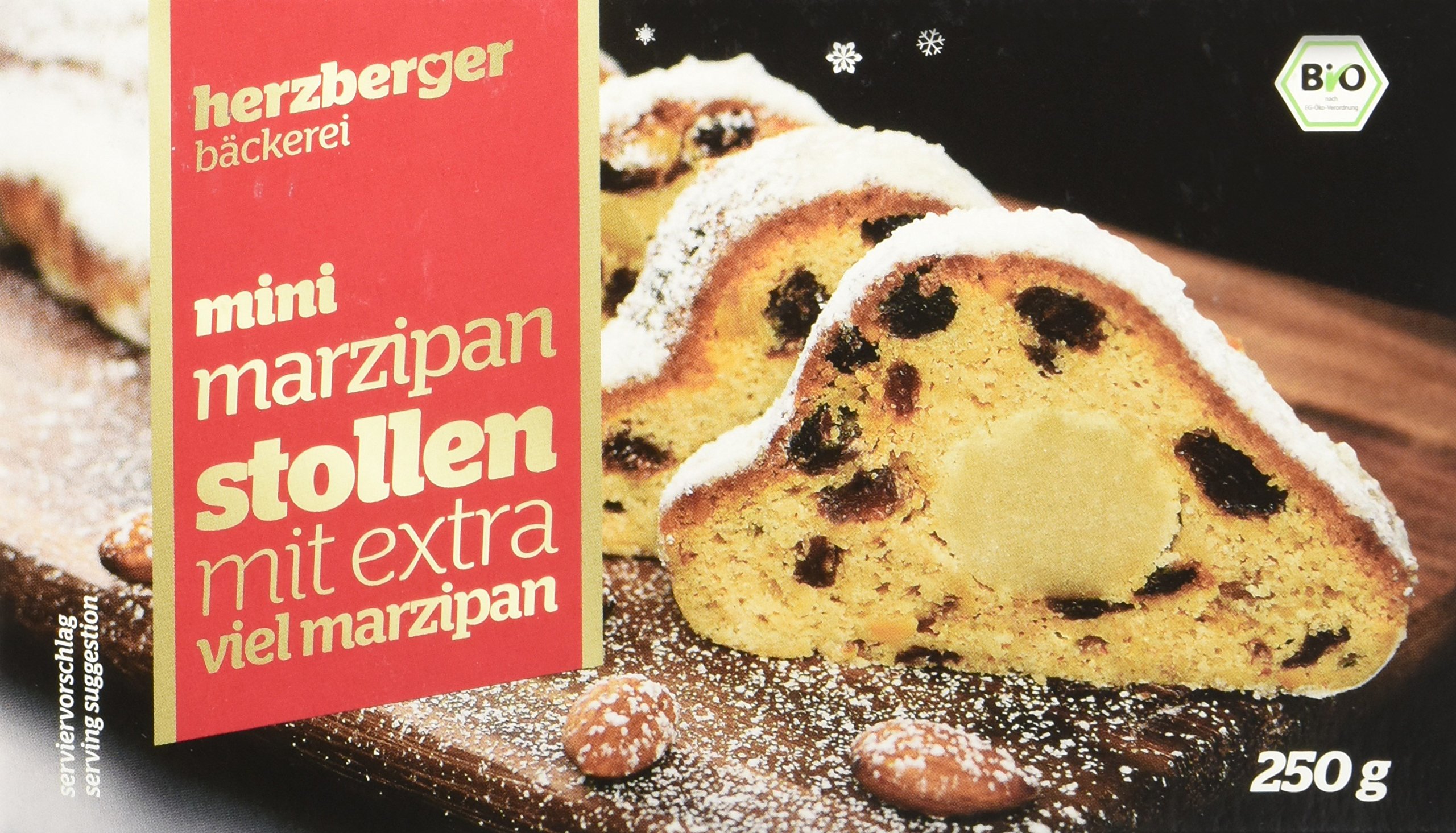 herzberger Mini Marzipan Stollen, 10er Pack (10 x 250 g)