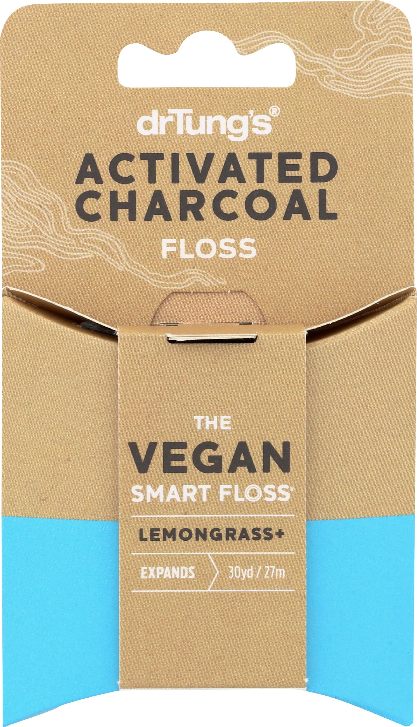 Dr Tungs Activated Charcoal Dental Floss Gluten Free Vegan 30 Yards Pack Of 6