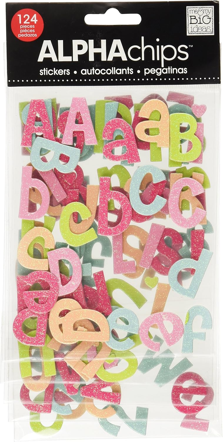 me & my BIG ideas Alpha Chips Designer Chipboard Letter