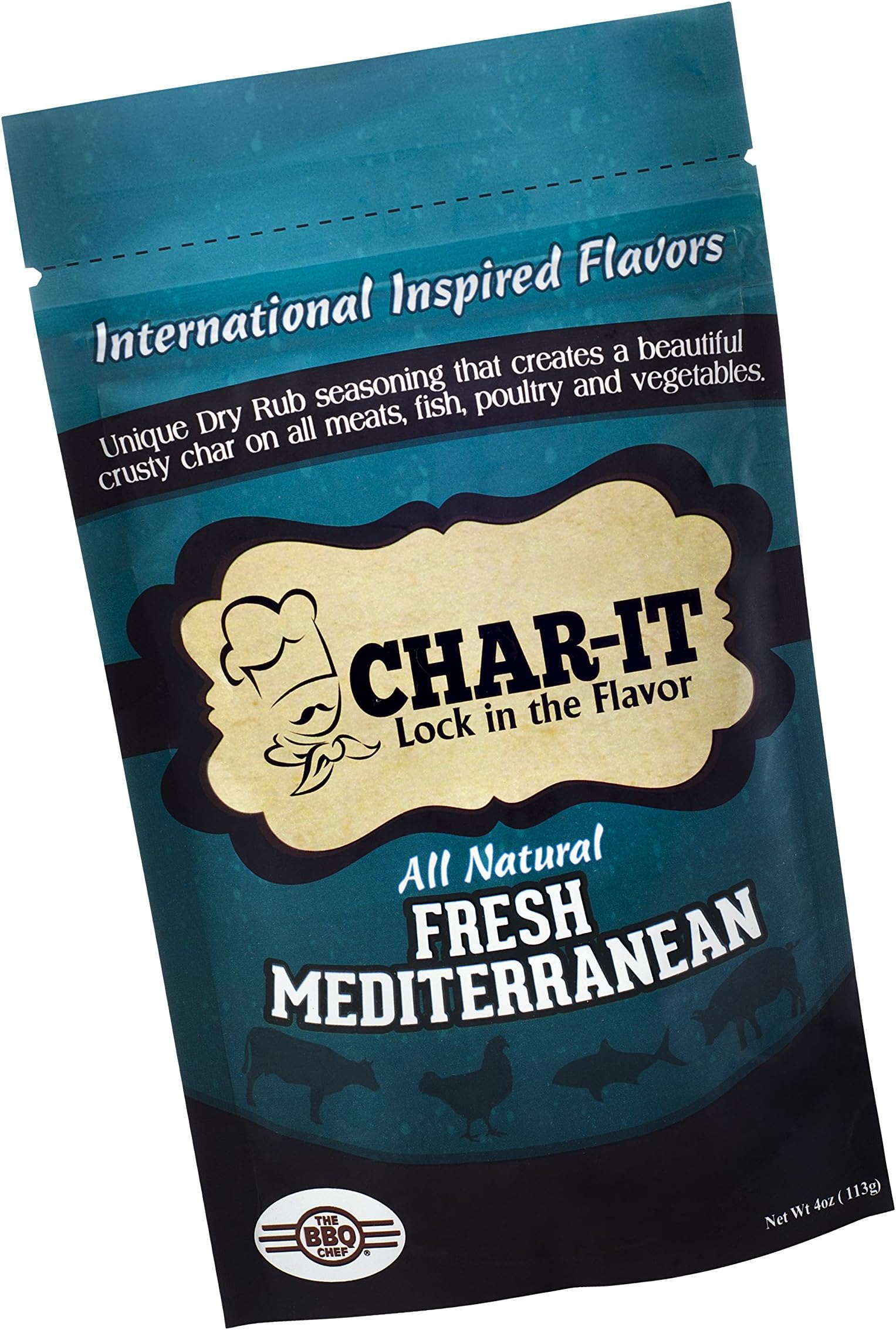 The BBQ Chef Char-It Spice Rub Fresh Mediterranean, Pack of 4