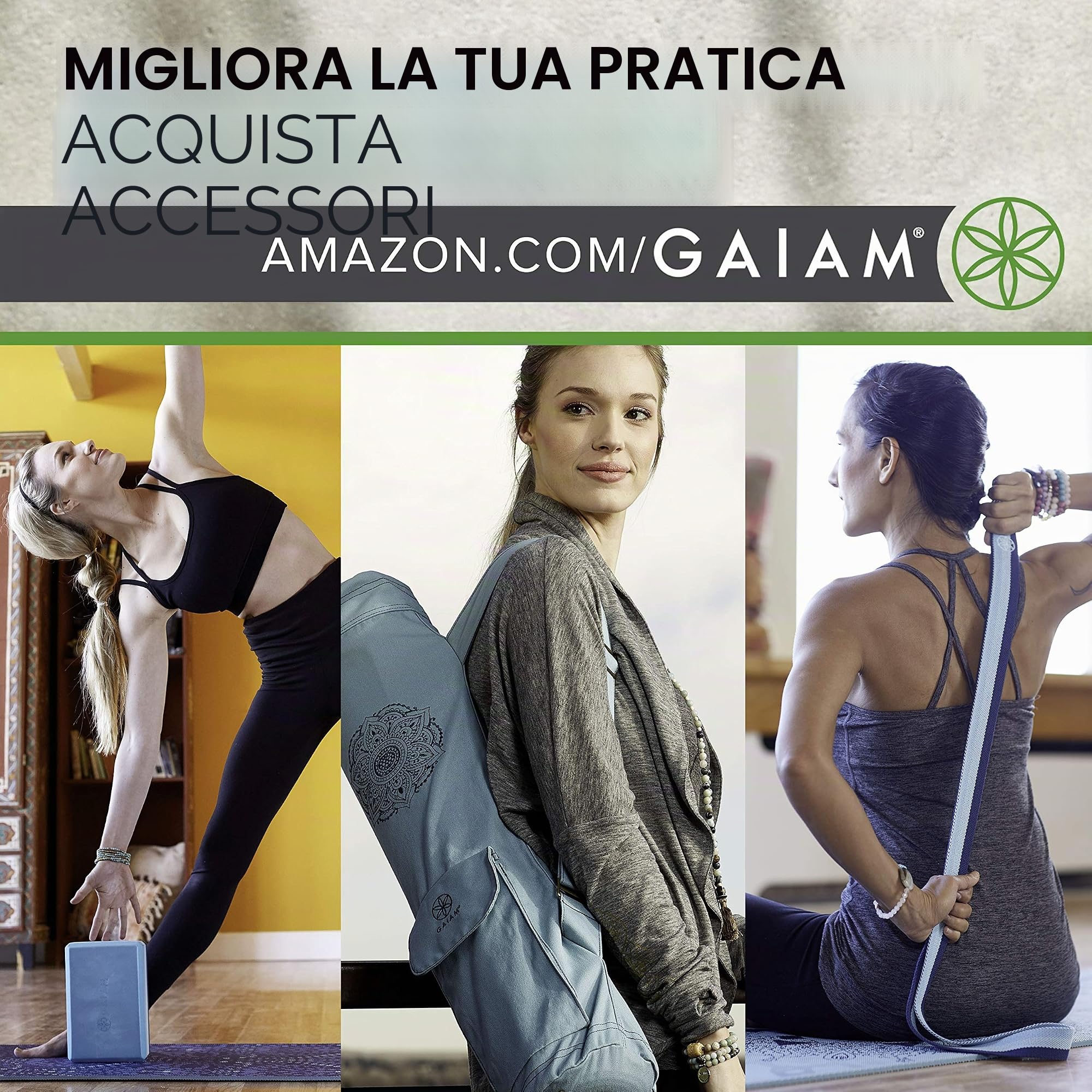 Gaiam, tappetini per yoga reversibili di alta qualità
