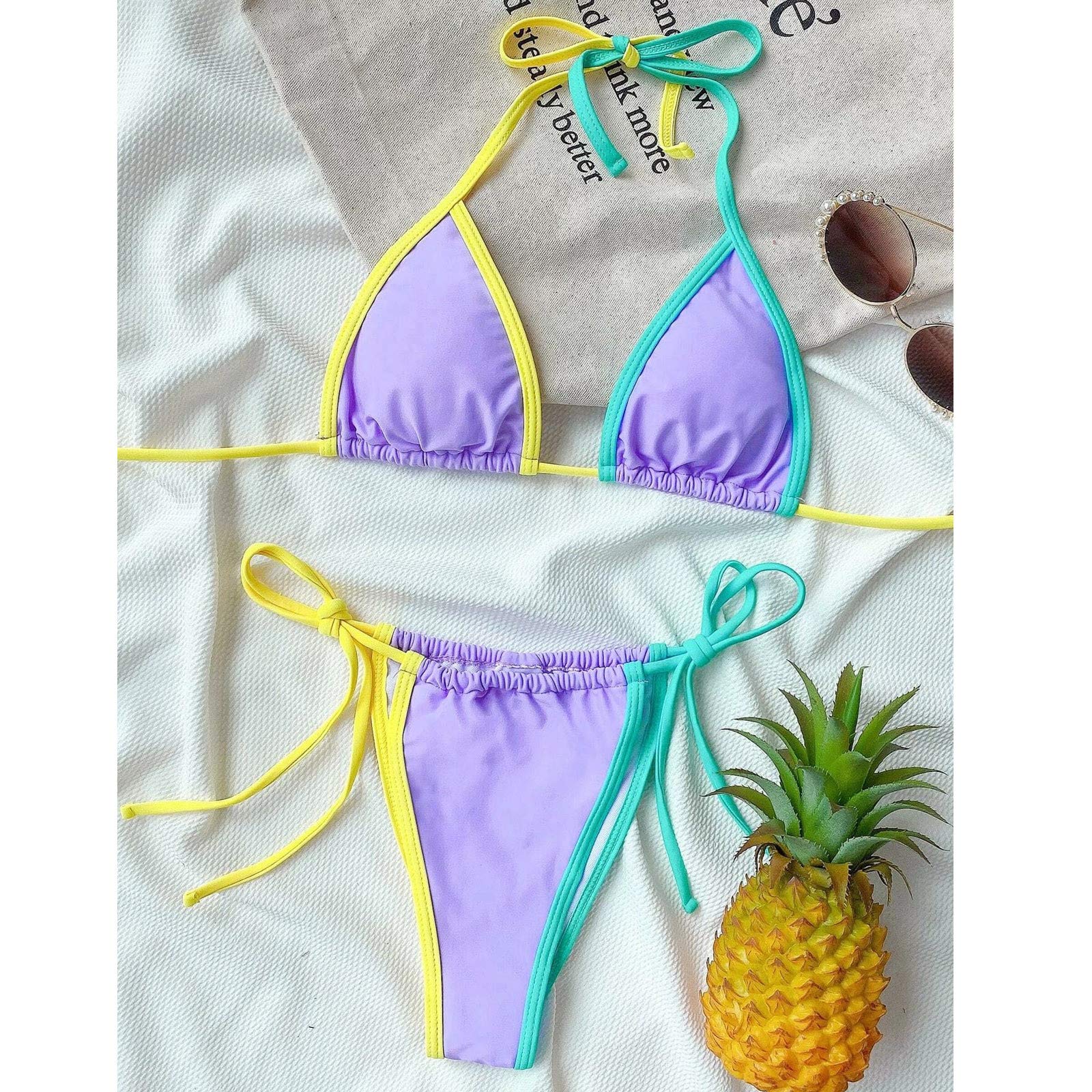 Bikini Femme 2 Pieces Maillot de Bain Femme Sexy -Up Bikini Maillot De Bain Beachwear Femmes Maillots Ensemble Maillots Tankinis Jupe Shorty