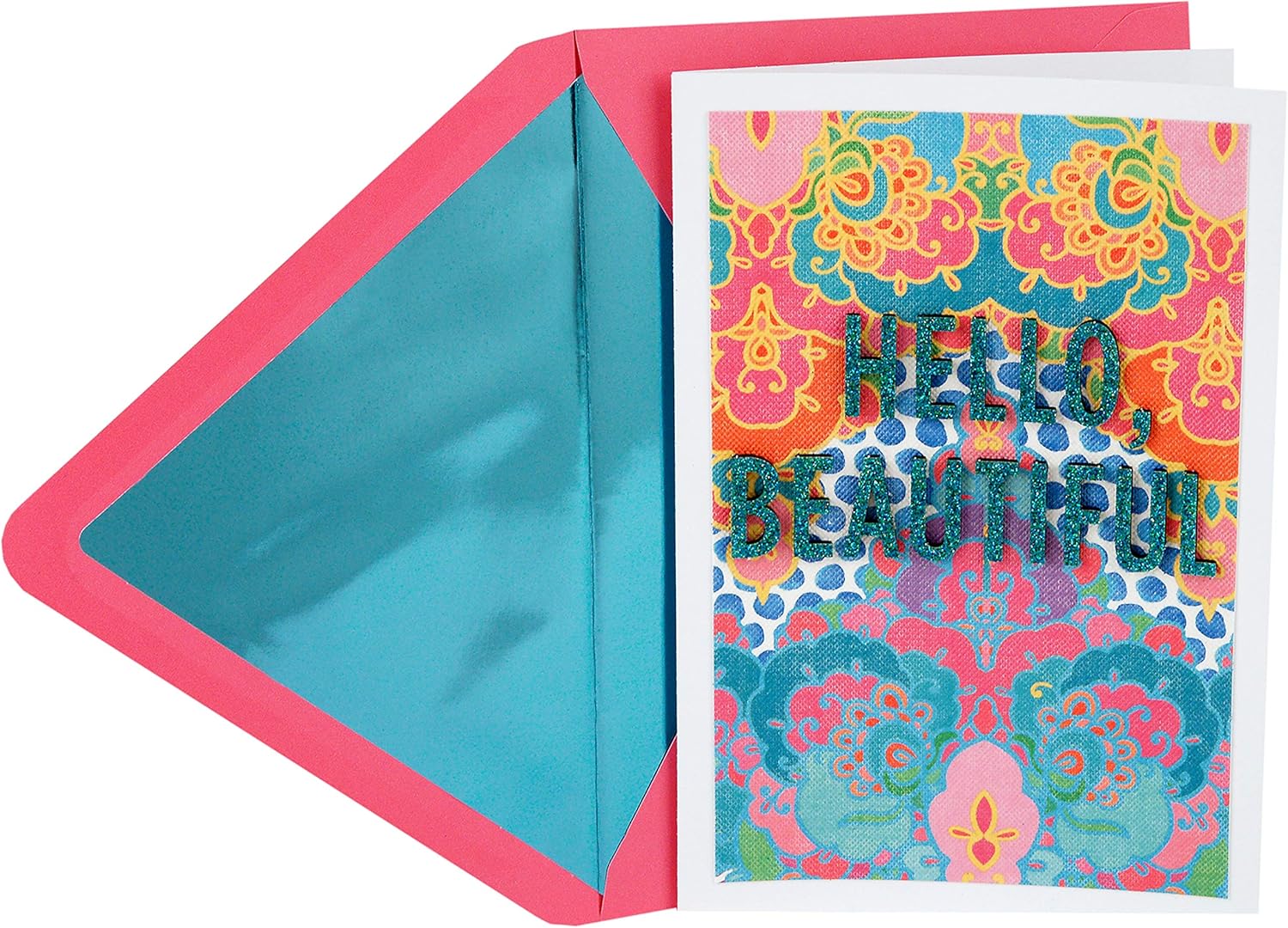 Hallmark Signature Blank Card, Hello Beautiful (Birthday Card or Thank You Card