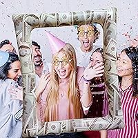 Vista 3 de Bill Dollar - Marco inflable para fotomatón para selfies, accesorios gigantes para fiestas temáticas de dinero, marco de fotos para cumpleaños