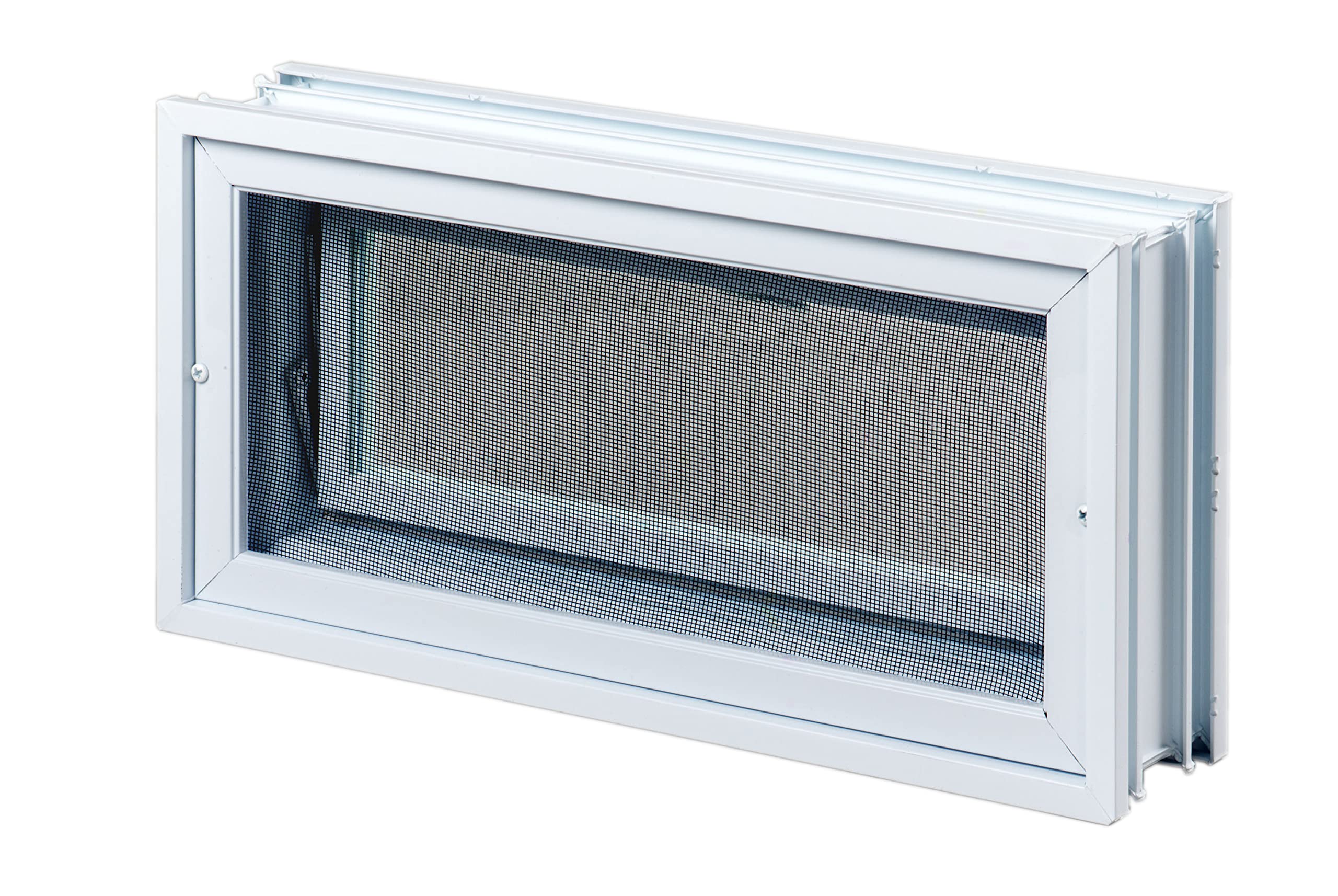 Fenêtre de ventilation à insérer dans un mur de vitrebriques ou de maçonnerie | Dimensions 38,4x19x8 cm | Unité de vente 1 fenêtre