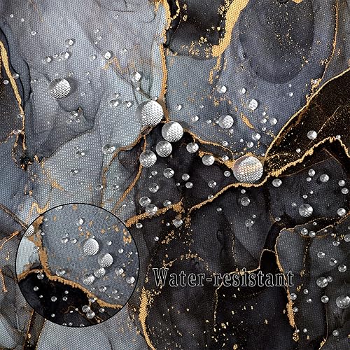 Miniatura 4 de Baocicco - Cortina de ducha de mármol gris y dorado, cortina de ducha moderna y lujosa, abstracta, decorativa para baños y bañeras, cortina de ducha