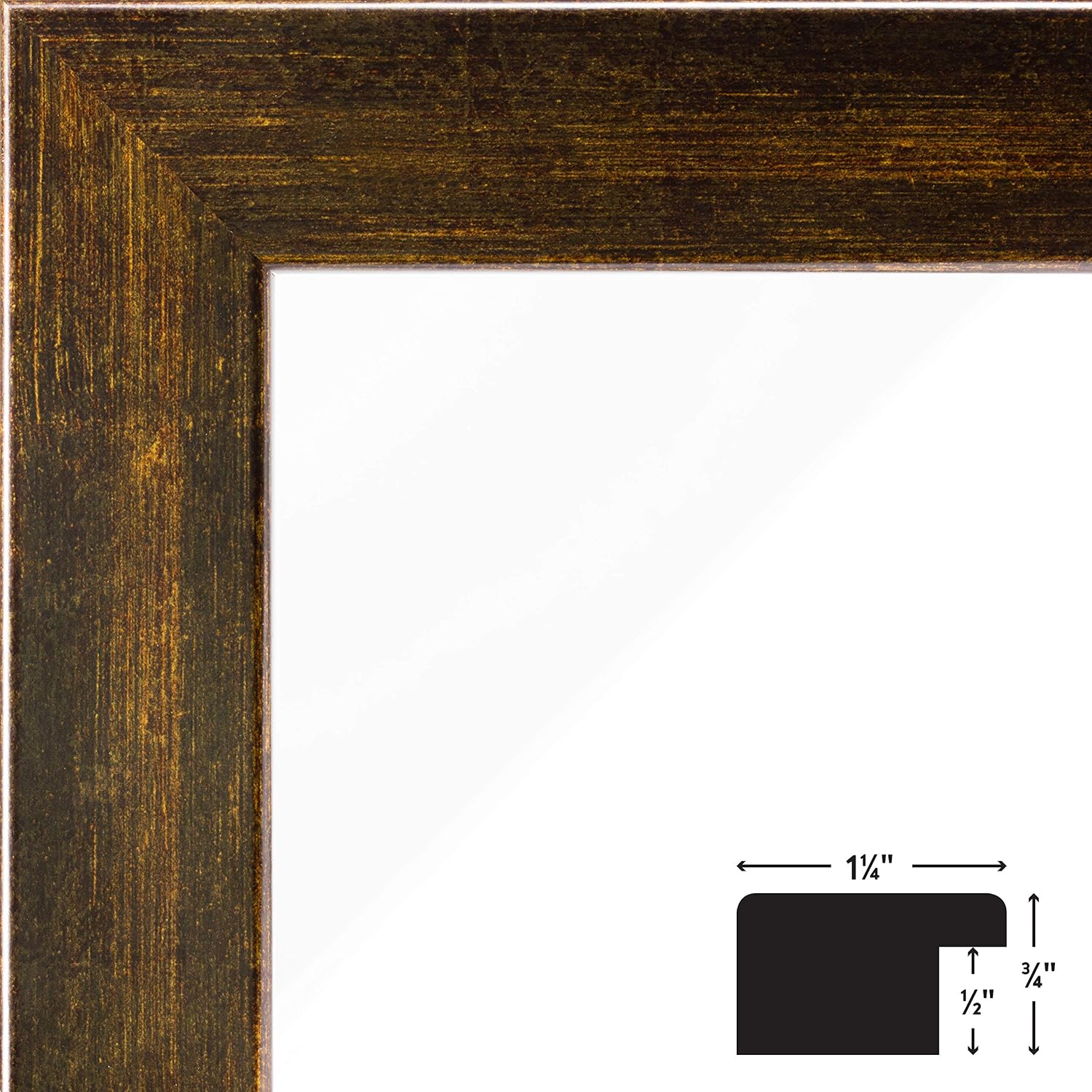 Craig Frames Bauhaus, Modern Aged Copper Picture Frame, 10 x 12 Inch, Set of 2