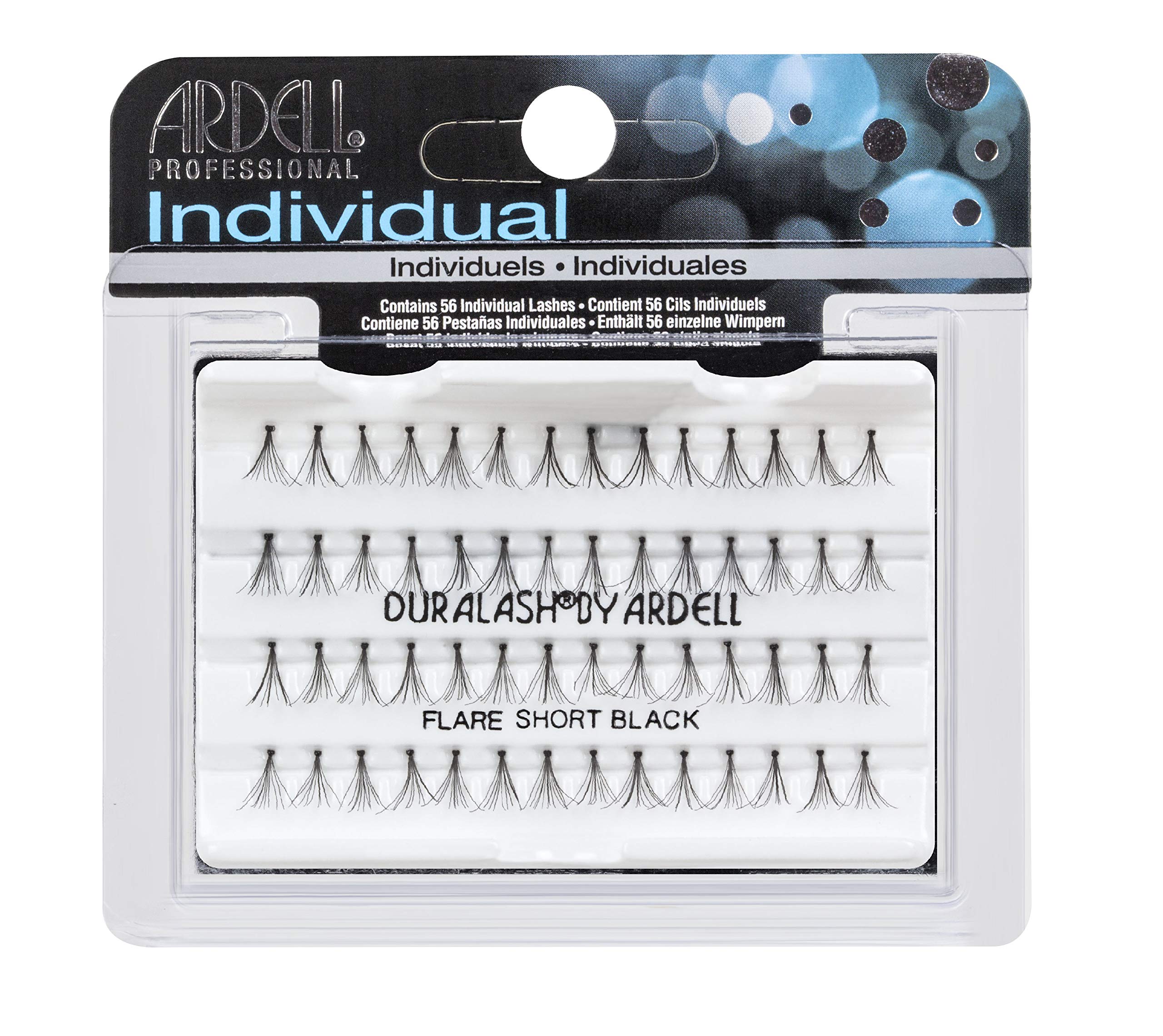 Professional Duralash Eye Lashes, Flare Short Black
