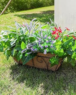 Starttag Artificial Bunches Greenery Plants Fake Plastic Leaves with Stems UV Resistant Outside Faux Plants Bushes for Outdoor Patio Garden Front Porch Yard Dec
