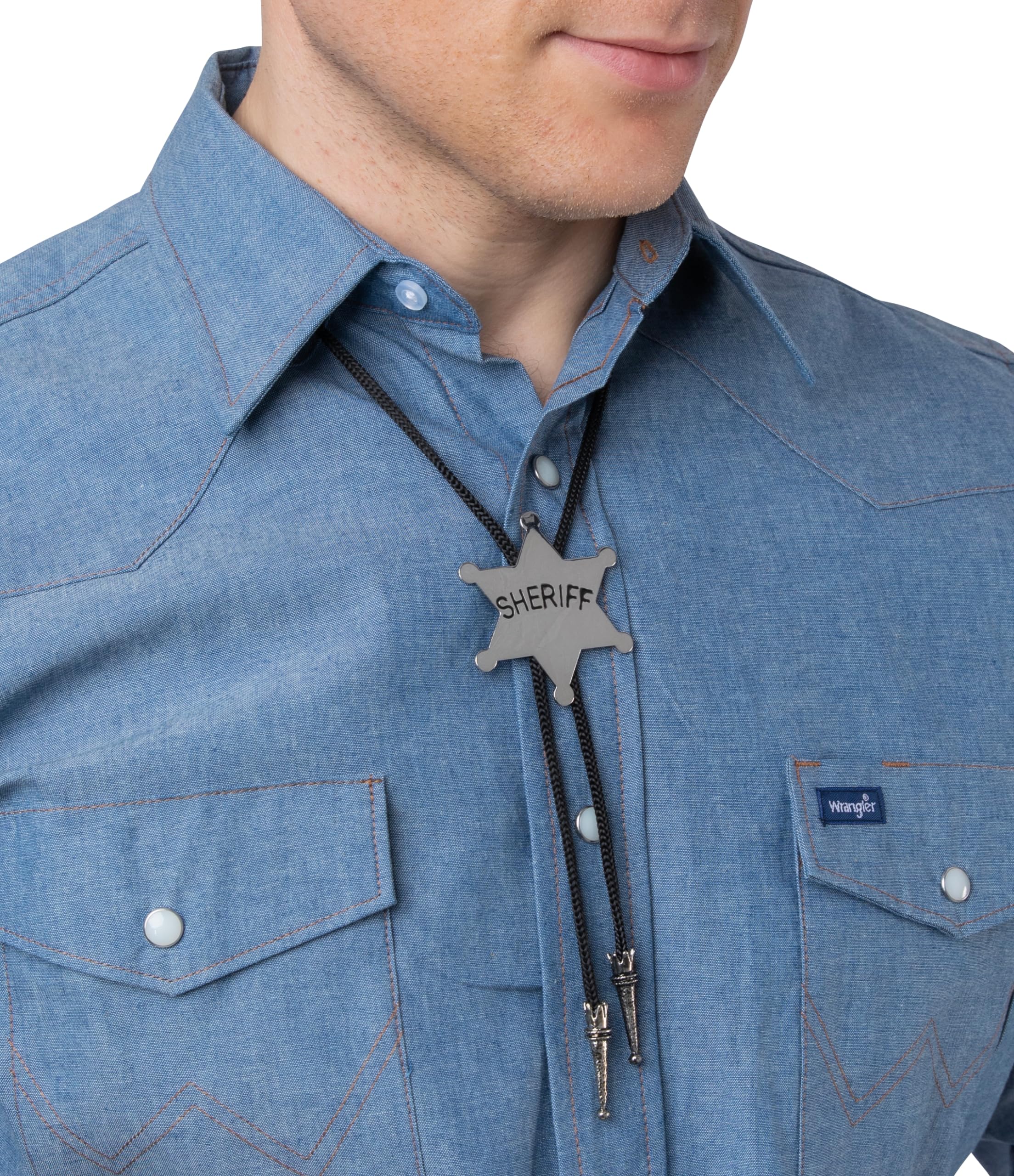 Wicked Costumes Silver Adult Sheriff Bolo Necktie Accessory