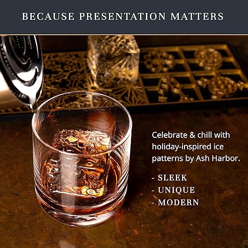 Vista 24 de Bandeja de diseño transparente para hacer cubitos de hielo – Moldes de hielo modernos para bourbon y cócteles en 5 segundos – Sello de cubo de molde