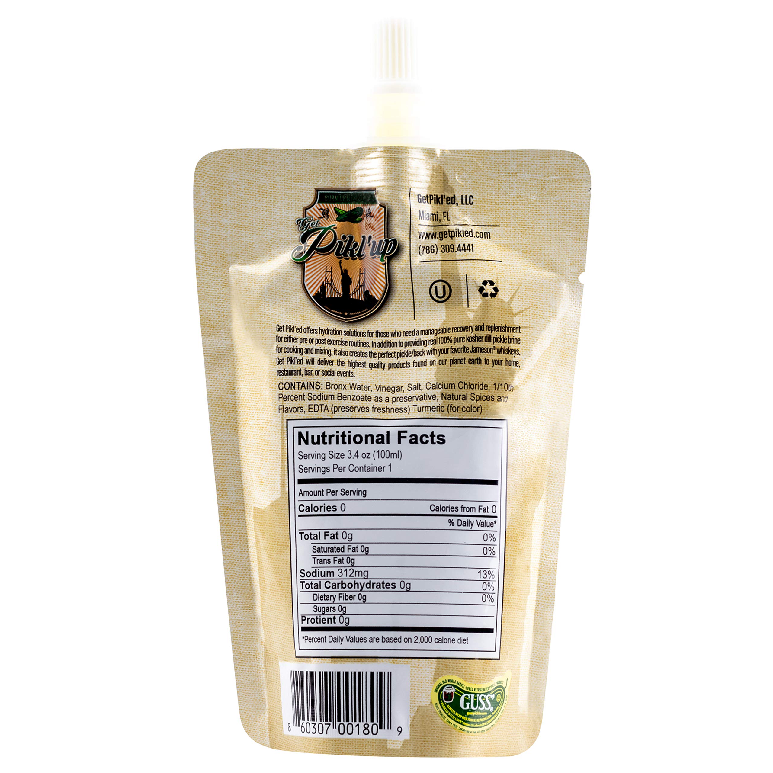 Kosher Pickle Juice Shots for Leg Cramps Electrolyte Solution Pickle