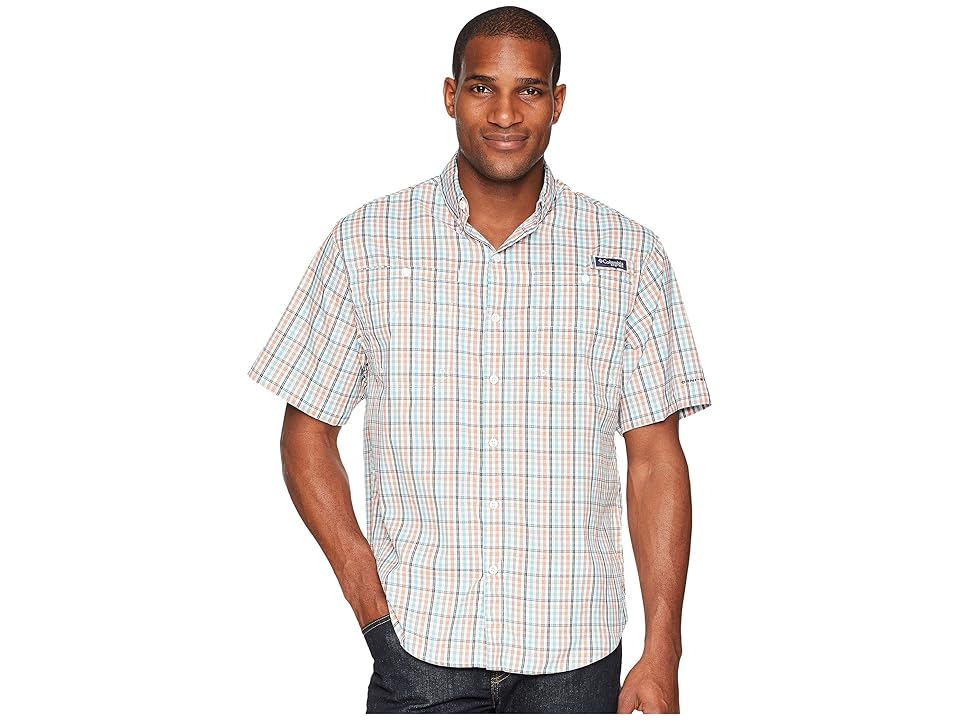 

Columbia Super Tamiamitm Short Sleeve Shirt (Bright Peach Mid Check) Men's Clothing