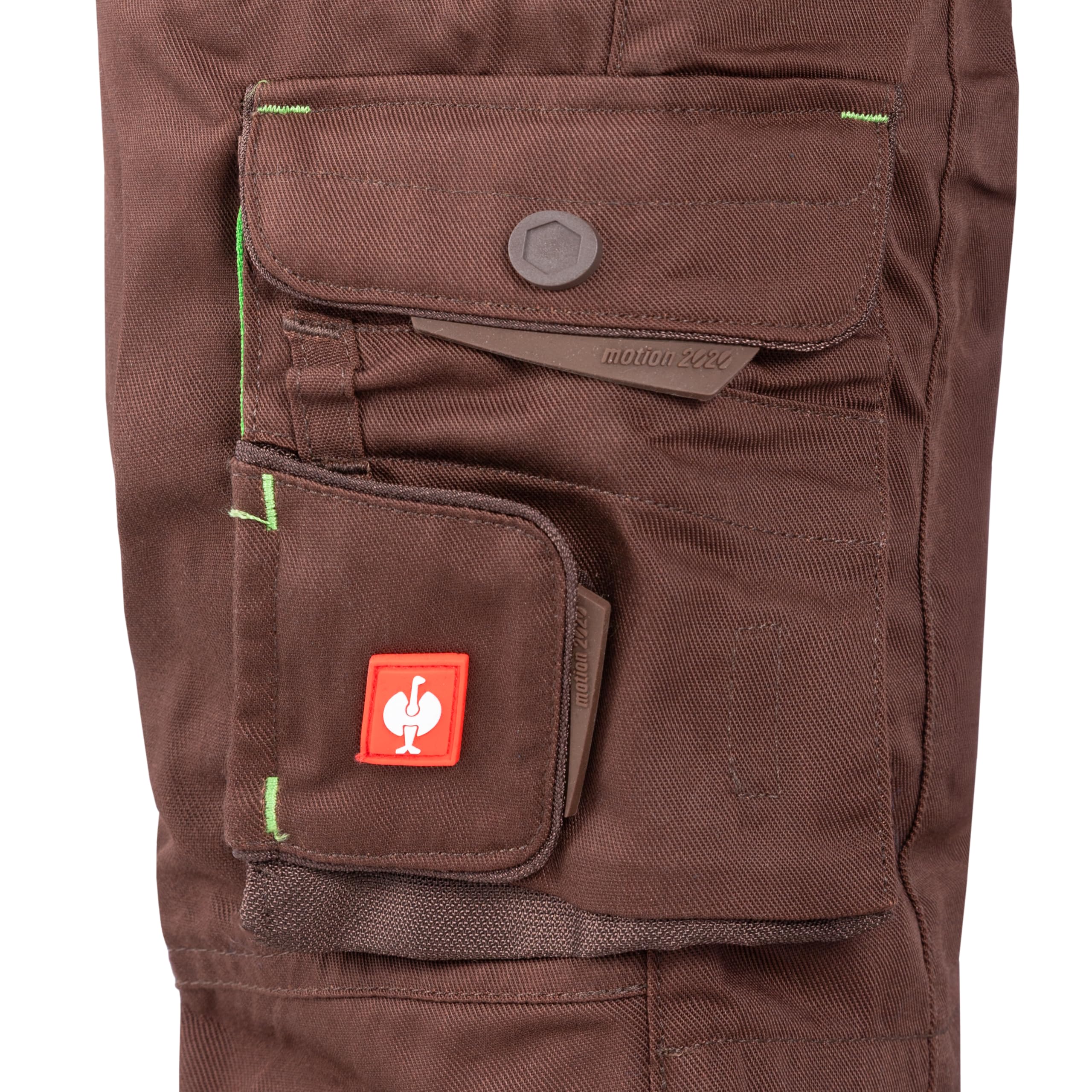 Engelbert Strauss E.S. Kinder Shorts Motion 2020 Arbeitshose Workwear (Kastanie/seegrün, 122/128)