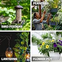 Vista 6 de 2WAYZ Soporte colgante para plantas para exteriores - Ganchos resistentes para colgar plantas - Ganchos para macetas de hierro forjado - Ganchos