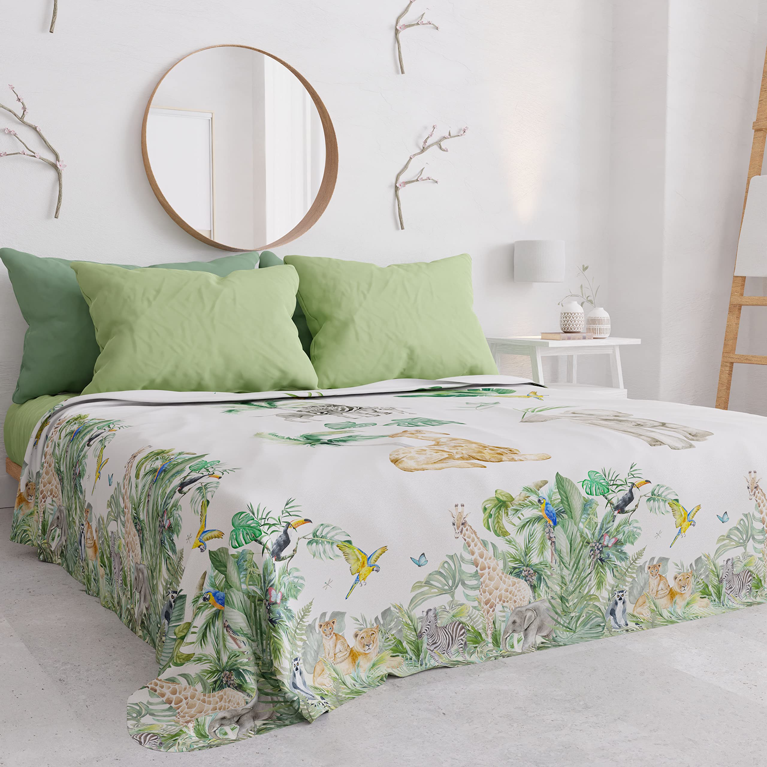 PETTI Artigiani Italiani, Spring-Summer Bedspread for Double Bed and a Half Bed Lightweight Blanket, Bedspread, Animal 03 - Image 2
