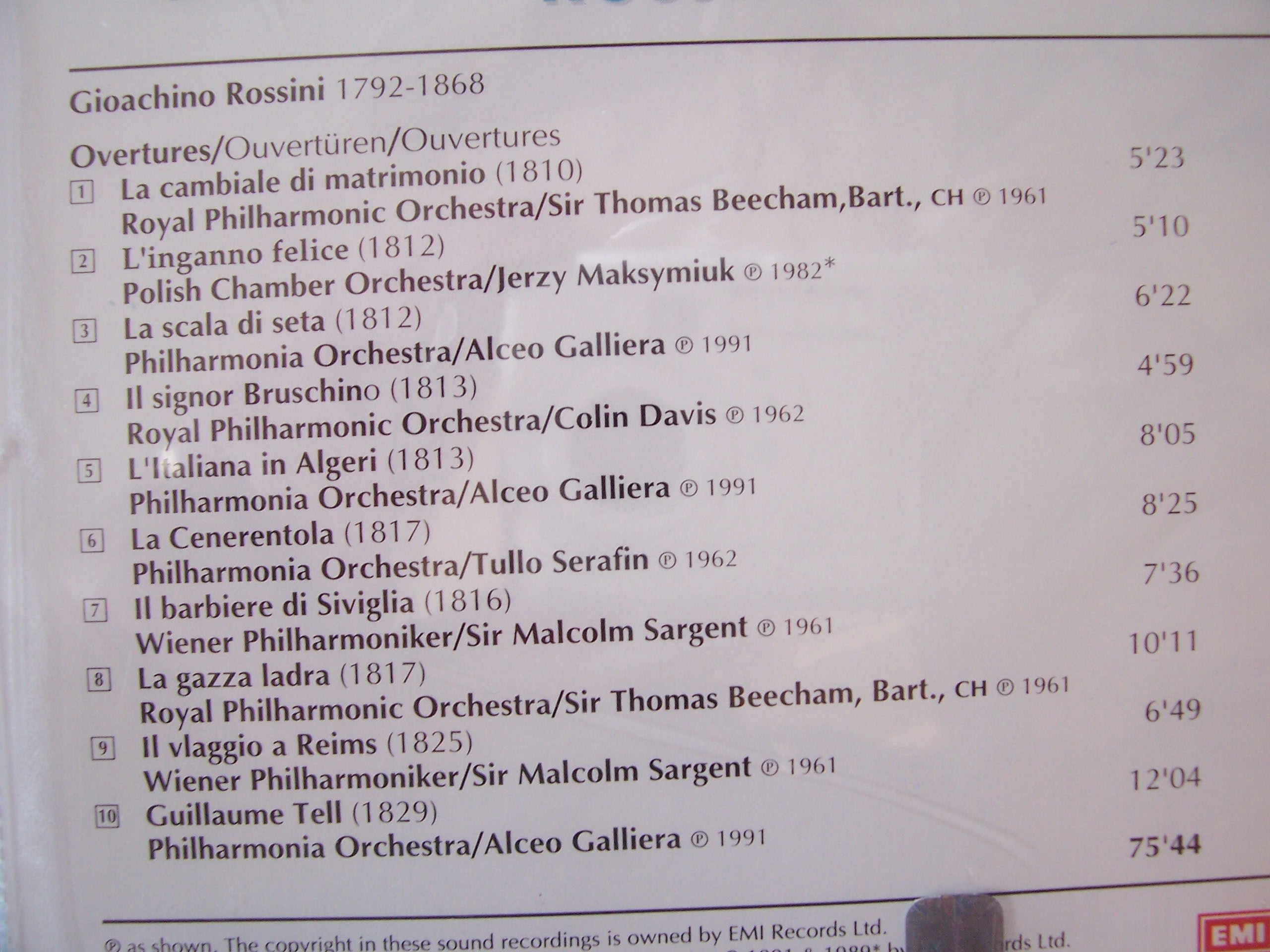 Rossini Ouvertures