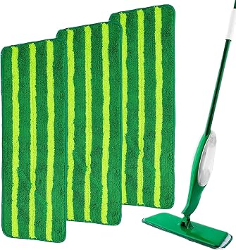 3 Pack Spray Mop Pad Refill,Reusable Microfiber Spray mop Replacement Head for Multi-Surface Floor Dry and Wet Cleaning mop pad for Multi-Layer FloorsPads only