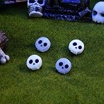 4PCS Halloween Switch Thumb Grips for Nintendo Switch Joy-Con Controller Joystick, Cute Soft Silicone Joystick Caps Cover Accessories Compatible with Nintendo Switch Joycon, Skull