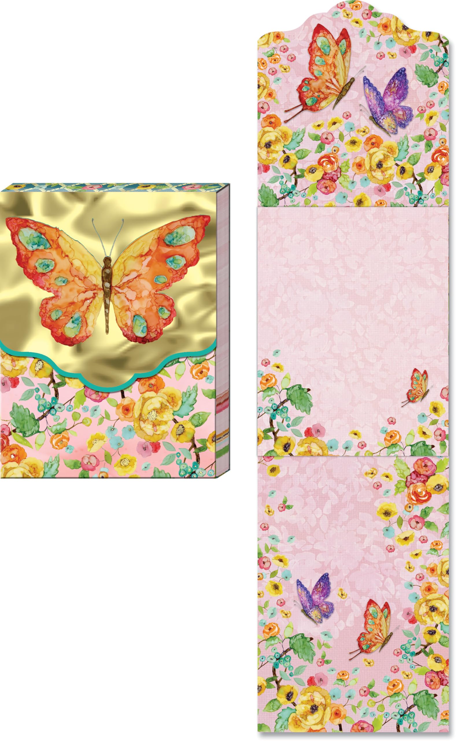 Punch Studio Butterfly Pocket Notepad - Orange -7