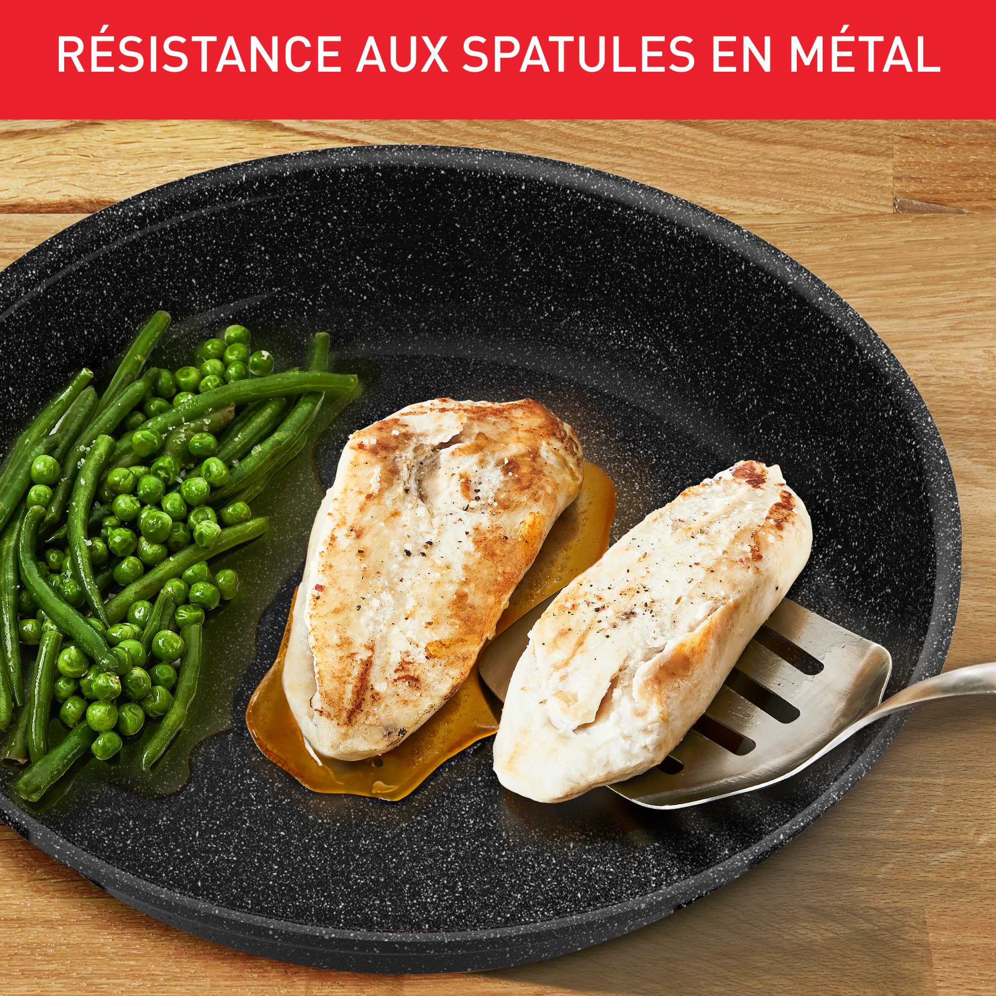 Tefal Ingenio, Lot 8pièces, Revêtement céramique antiadhésif, Induction, Casseroles, Poêles, Poignée amovible, Fabriqué en France, Intens' Ceram, L2649802