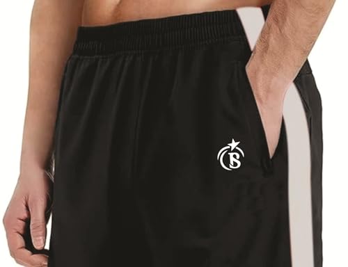 Image of BLUE STAR SHARK Athletic Sports Short || Shorts for Men with Zip Pockets ||Quick Dry || Lightweight Activewear Shorts