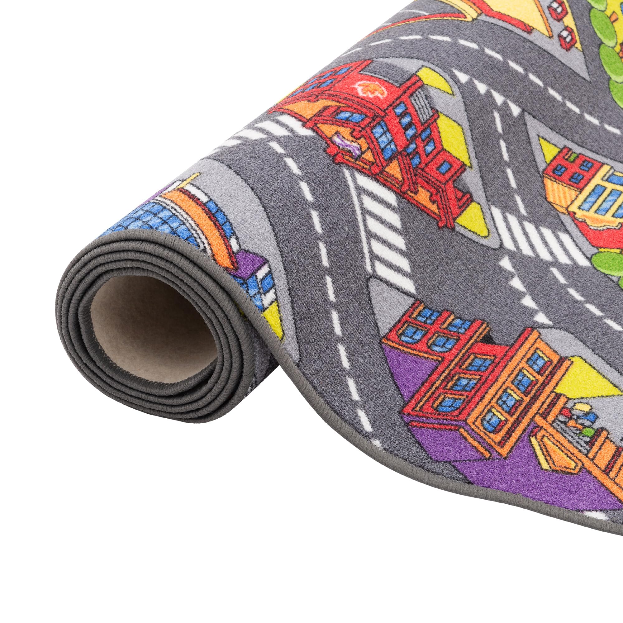 Snapstyle Big City 3D - Tapis de Rue pour Enfants - Gris - 17 Tailles