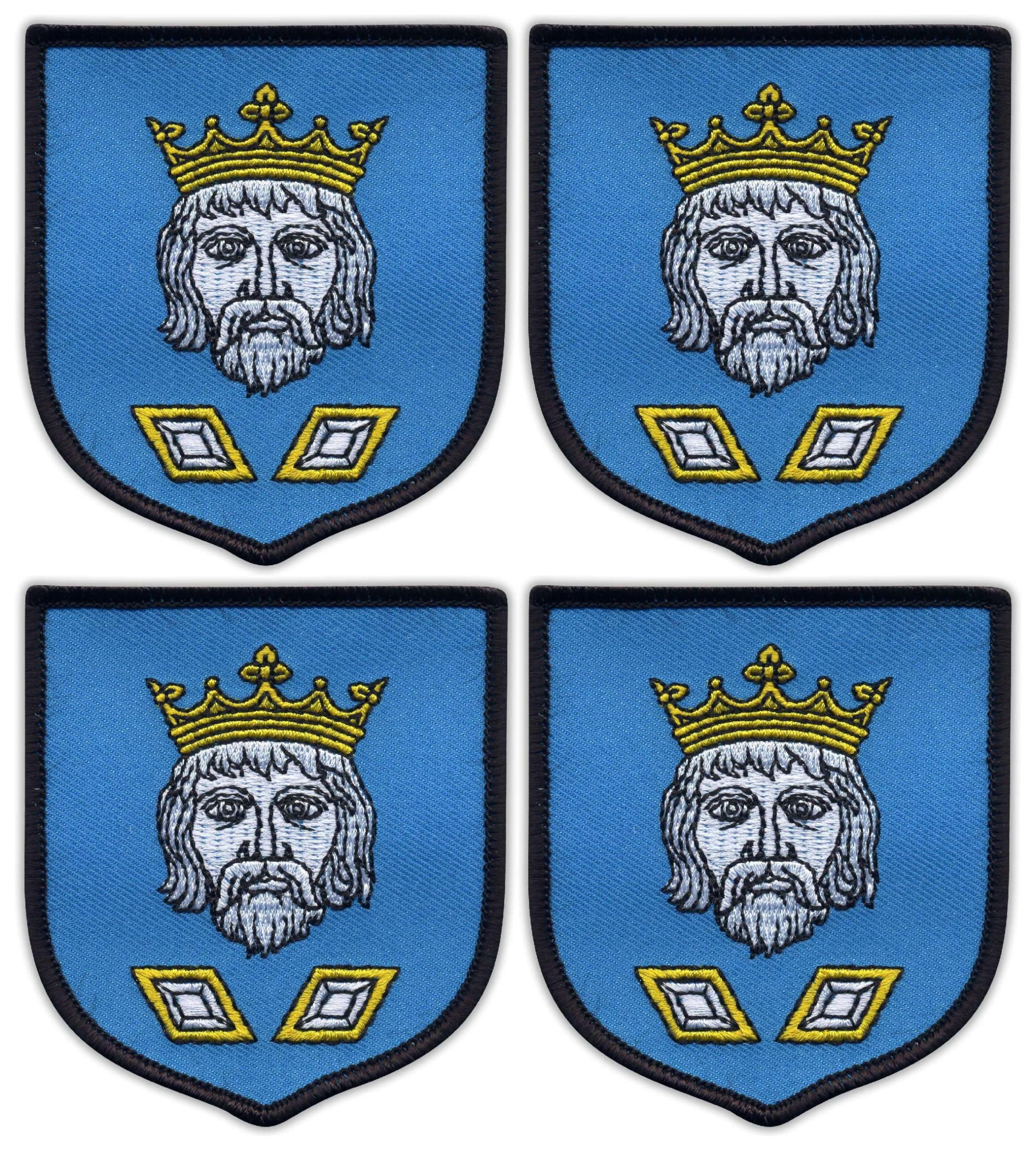 Blasons Szamotuly patch emblème brodé noir dos crochet et boucle pour veste tactique