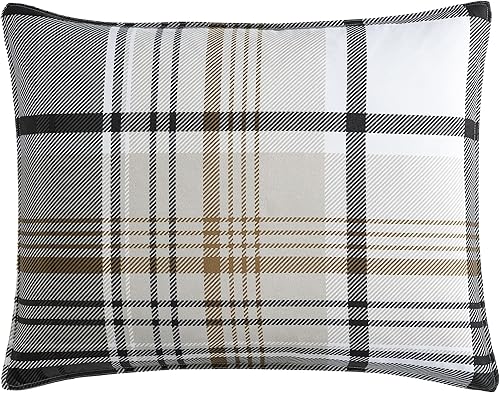 Vista 108 de Eddie Bauer - Juego de edredón Queen, ropa de cama reversible de algodón, decoración del hogar a cuadros de búfalo para todas las estaciones