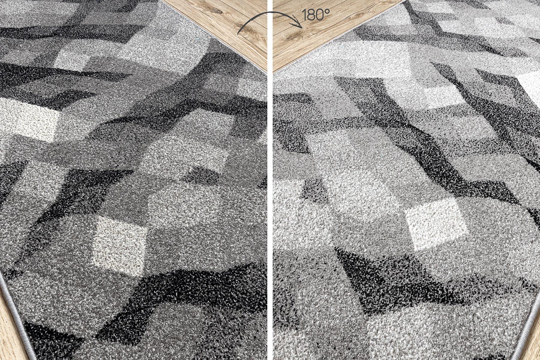 rugsx Läufer Silver PALANGA für Flur, Küche, grau 90x210 cm