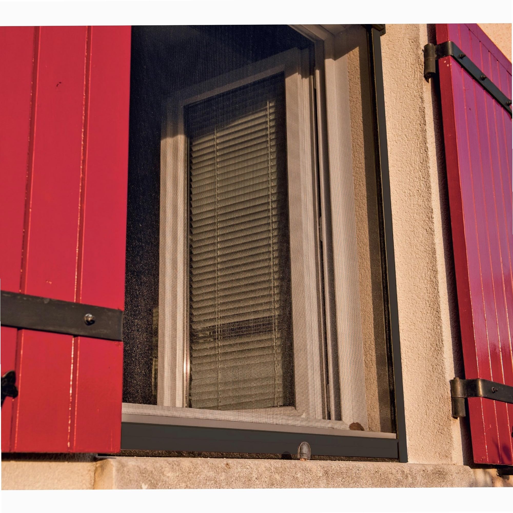 WERKA PRO Mosquitera Enrollable de Aluminio para Ventana 100 x 160 cm