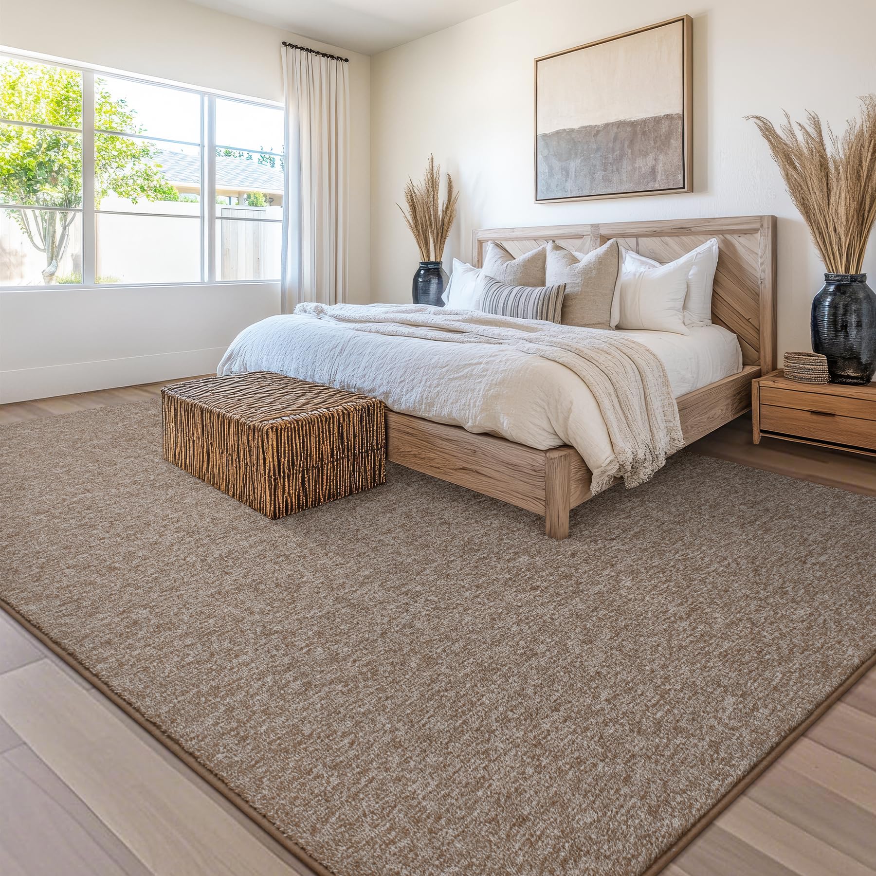 Chicrug Alfombra moderna de 5 x 8 pies para dormitorio, sala de estar, alfombra de espuma viscoelástica de capa baja para sala de juegos de niños, alfombra de piso interior para mesita de noche