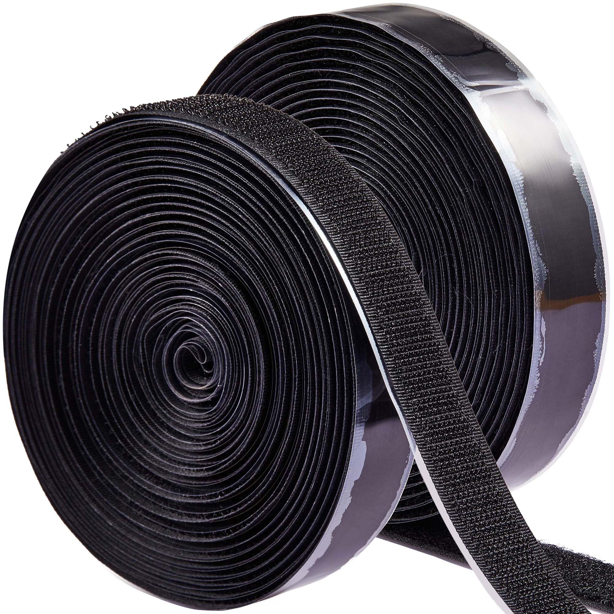 Photo 1 of ECOHomes (16 FT x 3/4 Inch) Strips with Adhesive for Fabric, Black