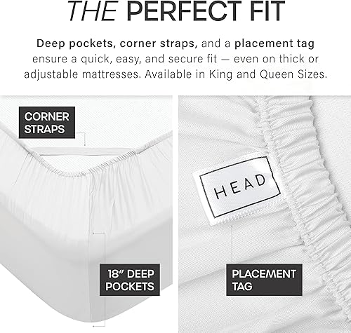 Miniatura 6 de Eucalyptus Collection - Sábana tamaño King con iones plateados, 100% Tencel, ultrasuave, refrescante para personas que duermen con calor, bolsillo