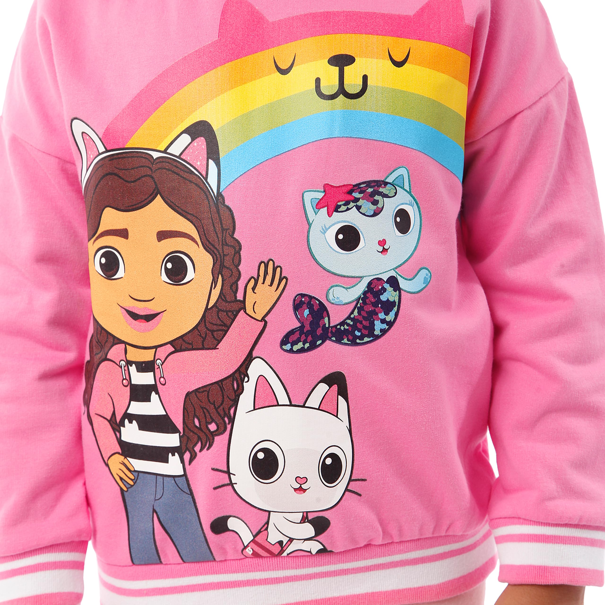 DREAMWORKS GABBY'S DOLLHOUSE Set Felpa e Leggings per Ragazze Pandy Paws e Mercat Co ORD | Completi e Set di Abbigliamento per Ragazze | dai 3 ai 10 Anni| Merce Ufficiale Gabby