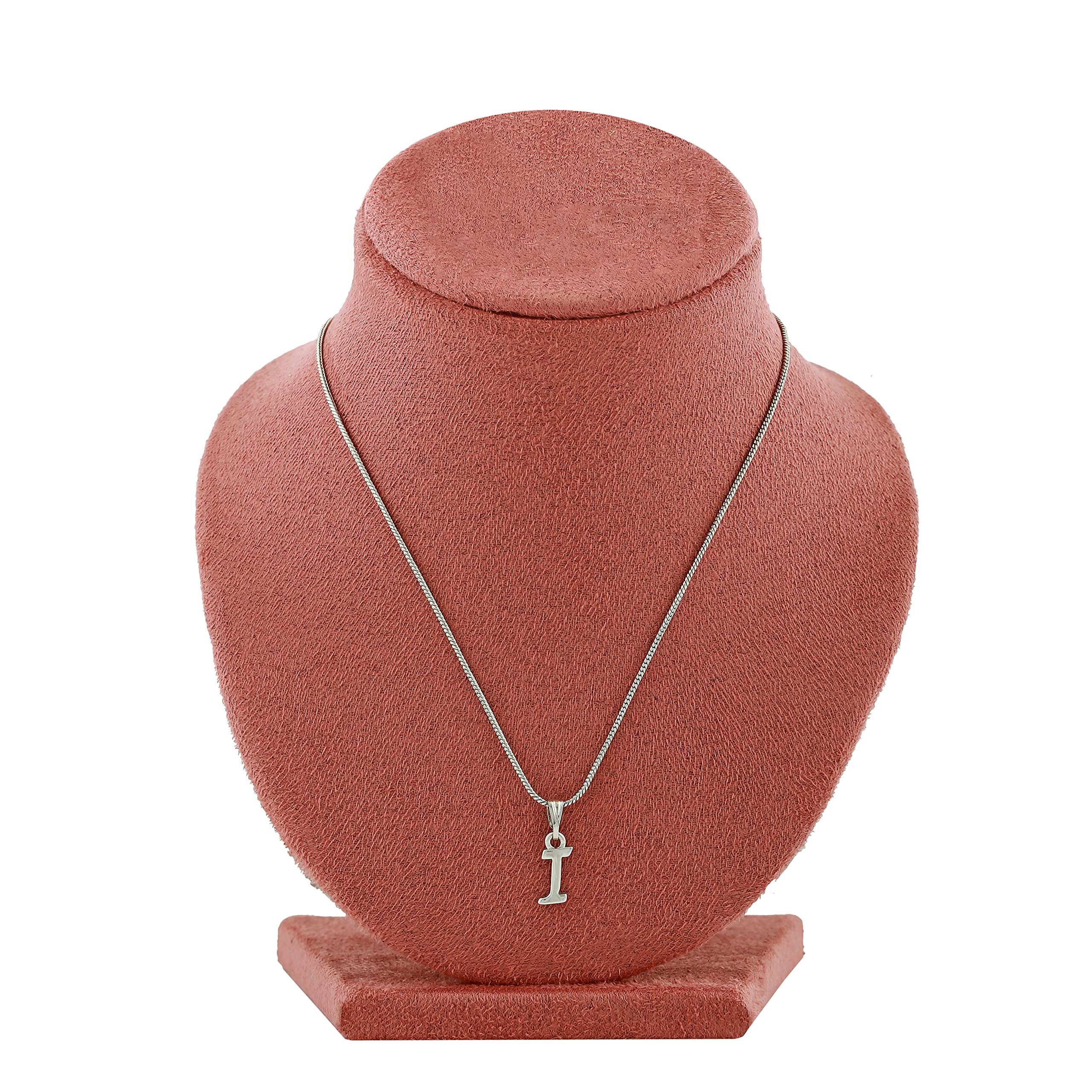 Initial Letter Rhodium Plated Pendant/Charm - A & Z