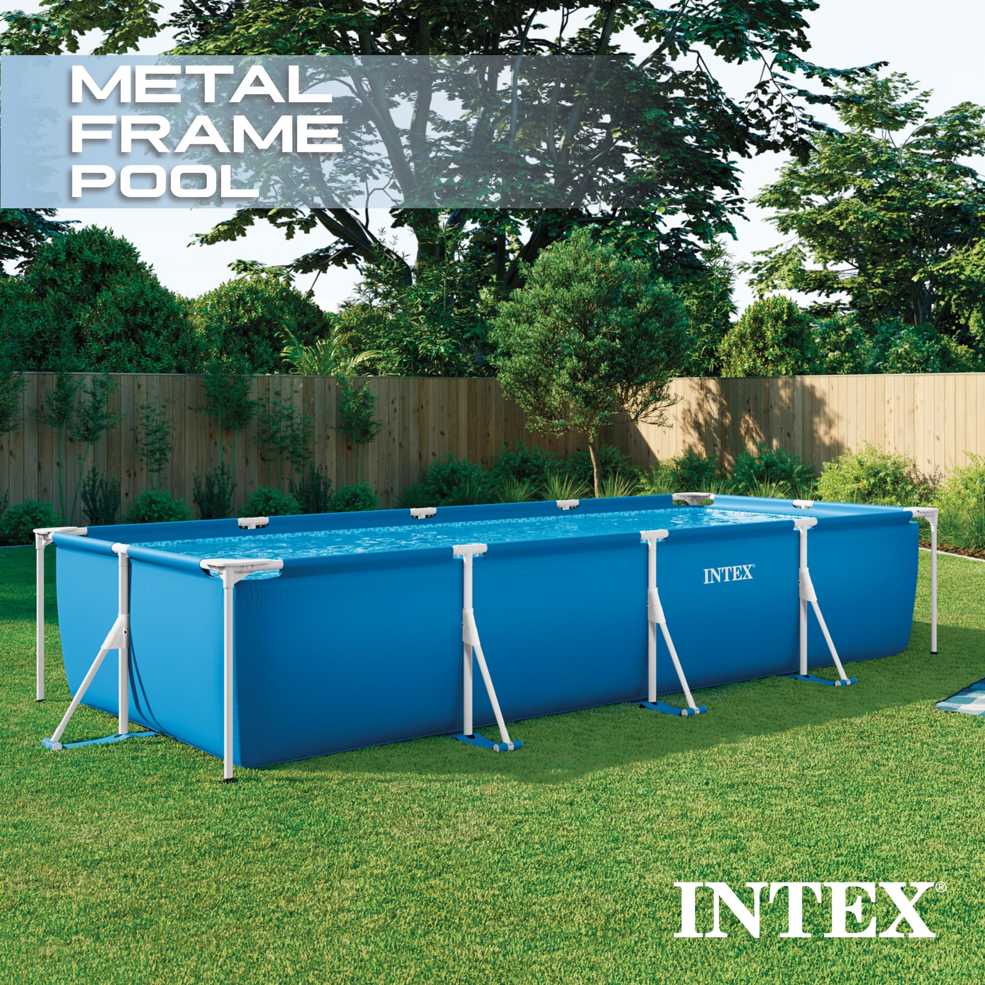 Intex 28279EH Piscine Metal Frame rectangulaire 4,50 x 2,20 x 0,84 m